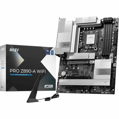 Image de Pro Z890 A WiFi Carte mère, ATX pour processeurs Intel Core Ultra (série 2), LGA 1851 VRM SPS 90A, Mémoire DDR5 (9200+MT/s OC), PCIe 5.0 &amp; 4.0 x16, M.2 Gen5, Thunderbolt 4, Wi FI 7, 5G LAN