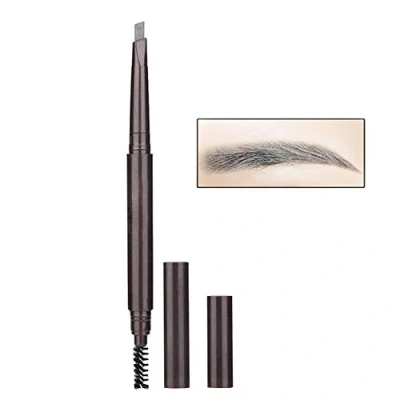 Image de Stylo à sourcils double extrémité, crayon rotation automatique avec des crayons de maquillage pour pinceau sourcils(4# gris)