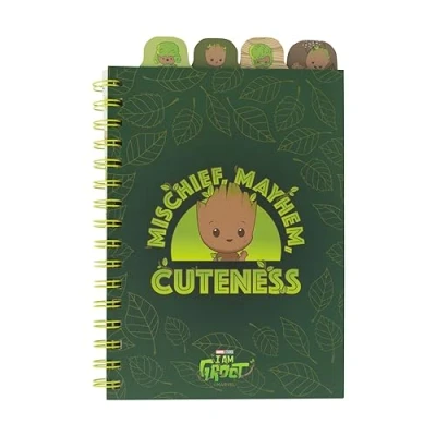 Image de Grupo Erik Carnet de Notes A5 Marvel Groot avec Intercalaires, 160 Pages Pointillées Notebook, Bullet Journal, Spirale