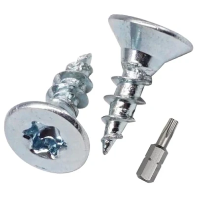 Image de SKIR&#039;CO (300 pièces) vis à bois en acier zingué 4,0 x 12 mm, tête Torx, fraisée, pour panneaux d&#039;aggloméré, entièrement filetées