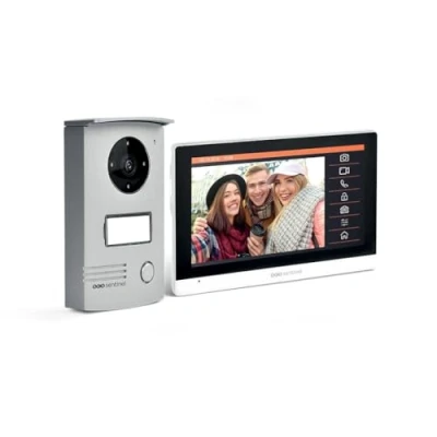 Image de SCS Sentinel PVF0041 Interphone Vidéo Filaire Portier 2 Fils avec Écran Tactile 7&quot; Visiophone Filaire, Platine de Rue, Support Mural, Adaptateur, Visserie VisioDoor 7+ Garantie 5 ans