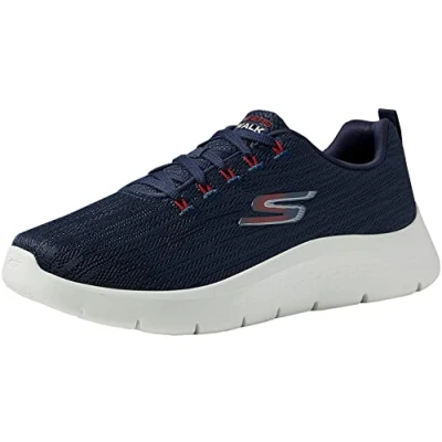 Image de Skechers Performance GO WALK FLEX LACE UP Chaussures de course, Homme, Taille: 41, Navy/red Textile