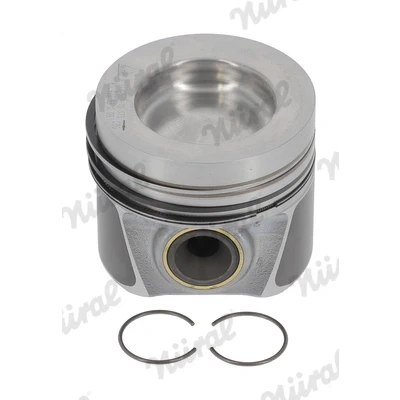 Image de NÜRAL 87 447500 10 Piston 81 avec prise femelle pour bossage d&#039;axe, canal de refroidissement, porte segment, bielle trapézoïdale