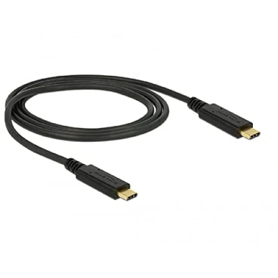 Image de Câble USB C DELOCK 1m Noir 3.1 Gen 2 3A Cypress E Marker Chipset