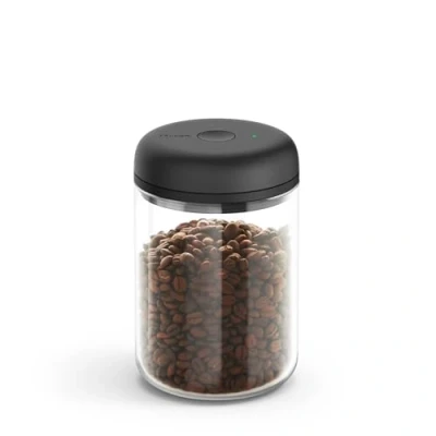 Image de Fellow Atmos Boîte électrique sous vide et récipient de rangement Récipients hermétiques pour café aliments à 1,2 litre Verre transparent