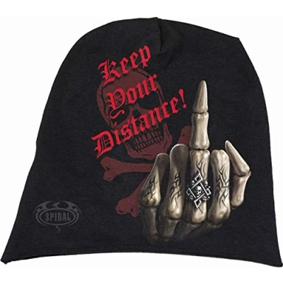 Image de Spiral Bone Finger Bonnet Coton léger Noir L