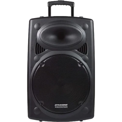 Image de DYNASONIC Dynapro 15&#039;(dernière génération) Enceinte Portable Système Audio Professionnel Puissance 800W USB Bluetooth Radio FM Microphones