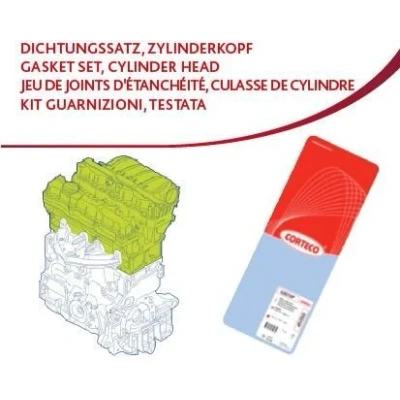Image de CORTECO 418717P Jeu de joints d&#039;étanchéité, culasse cylindre PEUGEOT: 307 CC, 207 3/5 portes, 206 CITROËN: C3 I portes