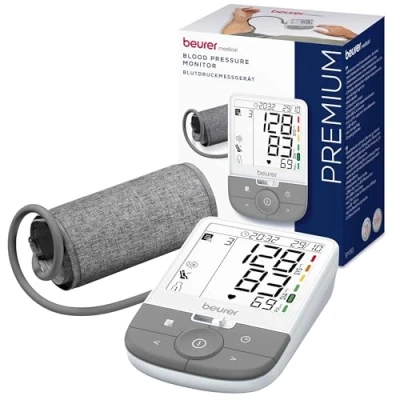 Image de Beurer BM 53 Tensiomètre à bras, fabriqué en europe, validé cliniquement, détection de la fibrillation auriculaire (AFib) pour prévention des AVC, indicateur risque, tours bras 22 42 cm