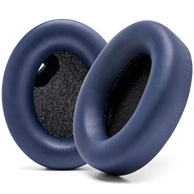 Image de WC Coussinets Extra épais pour Casque Sony WH1000XM4 par Wicked Cushions Cuir Souple, Mousse à mémoire de Luxe Isolation phonique, Fonctionne avec capteur d&#039;oreille Bleu