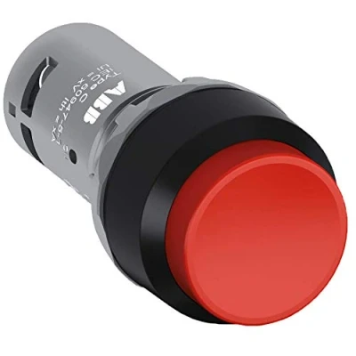 Image de abb entrelec CP3 10r 01 Compact Poussoir saillie Rouge Opaque
