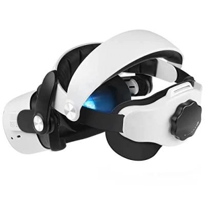 Image de Sangle Elite pour Oculus/Meta Quest 2, NEWENMO Head Strap, Accessoires de réalité virtuelle, tête réglable Rechange Oculus réduire la Pression et Le Confort en