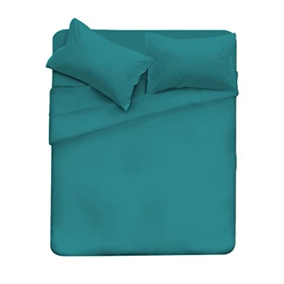 Image de Italian Bed Linen Parure de lit Max Color, Coton, Vert Bouteille, 2 Places