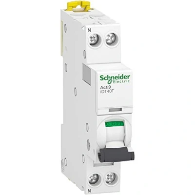 Image de Schneider Electric Acti9 iDT40T disjoncteur modulaire 1P+N 16A courbe C 4500A/6kA A9P22616