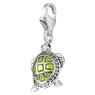 Image de Thomas Sabo Femmes Pendentif Charm Tortue Club Argent Sterling 925 vert noir 0837 007 6