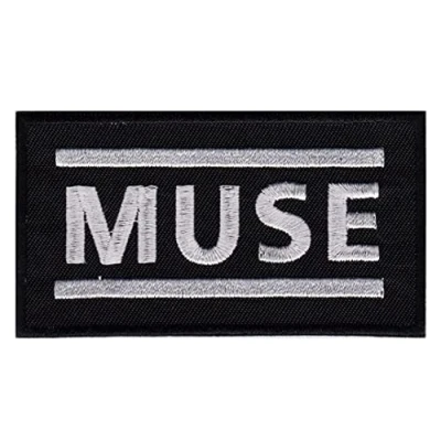 Image de hotrodspirit Patch du Groupe Muse Noir et Blanc Pop Rock 9x5 cm écusson thermocollant