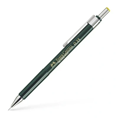 Image de Faber Castell B 136300 Porte mine TK Fine avec gomme et 3 mines fines, graduation HB, trait 0,3 mm, vert