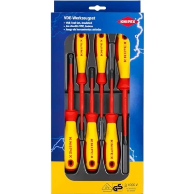 Image de Knipex Jeu de tournevis VDE Fente / Phillips® Pozidriv® (carte LS/blister) 00 20 12 V04
