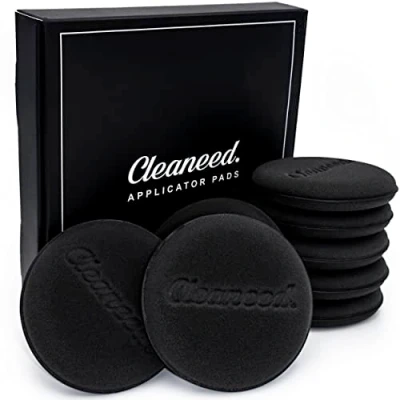 Image de Cleaneed Premium Pads d&#039;application [8 Pieces] Extra Doux et ménageant la Surface Utilisation Universelle, idéal pour Le Polissage Cire de Voiture, Entretien du Cuir, éponge d&#039;intérieur