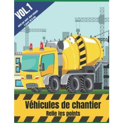 Image de Point par pour enfants: Véhicules de chantier a dessiner puis colorier. Points relier enfants partir 6 ans !