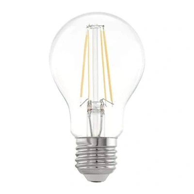 Image de Eglo ampoule LED E27, lampe classique, éclairage rétro, 7 watts (correspond à 60 watts), 806 lumens, blanc chaud, 2700 Kelvin, Edison A60, Ø 6 cm
