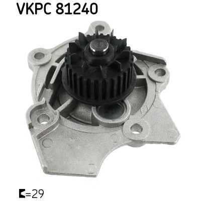 Image de SKF VKPC 81240 Pompe à eau 27 avec joints pour système dentrainement courroie trapézoïdale nervures AUDI: TT Coupe, A3 Sportback, A4 B8 Avant