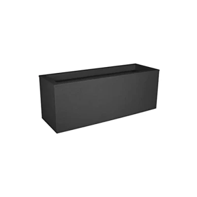 Image de Cache pot EDA Graphit Up Rectangulaire Anthracite Gris foncé 59 x 19,5 22,8 cm TU transparent