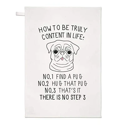 Image de Gift Base Comment Être Truly Contenu in Life Carlin Torchon Chiffon de Vaisselle