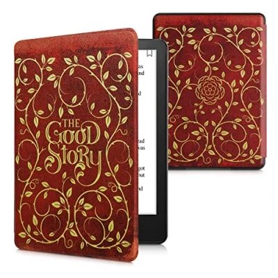Image de kwmobile Etui Compatible avec Kindle Paperwhite 11e génération Étui à Rabat magnétique Tablette eReader Similicuir pour Jaune Orange Rouge