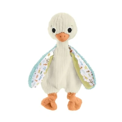 Image de Fisher Price Jouet Éveil Peluche Mon Oie Câline Sens’Imals À Câliner, avec Effets Sonores, Stimulation Toucher Et Ouïe, Lavable Machine, Bébé, Nouveau Né, HRB16