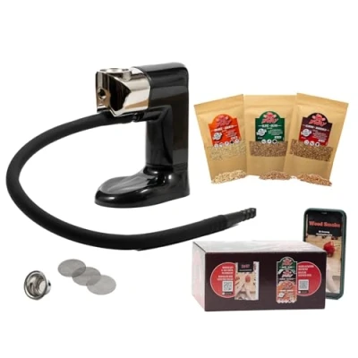 Image de BWAY Fumoir Portable Pistolet à Fumer pour Froid Gratuit 3 sciures fumoir, Portable, Pipe Fumage Professionnel idéal viande, poisson, boisson