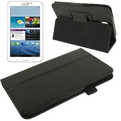 Image de Etui Luxe Cuir noir pour Galaxy Tab 3 7 T2100