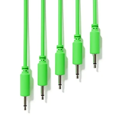 Image de ExcelValley 5 Pack Câbles Modulaires Mono Patch TS 3,5mm 1/8&quot; Eurorack Synthétiseur [Vert 90 cm 36&quot;]