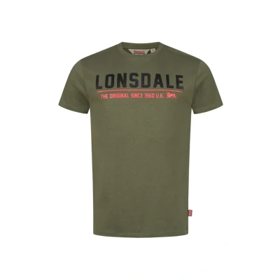 Image de Lonsdale Normale Passform Crantock Tshirt imprimé, Homme, Taille: Large, Olive black red