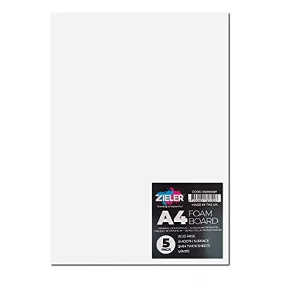 Image de Zieler Lot de 5 feuilles carton mousse Blanc mm d&#039;épaisseur Format A4