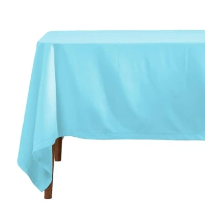 Image de HOMESCAPES Nappe de Table rectangulaire, Linge en Coton uni Bleu 178 x 300 cm