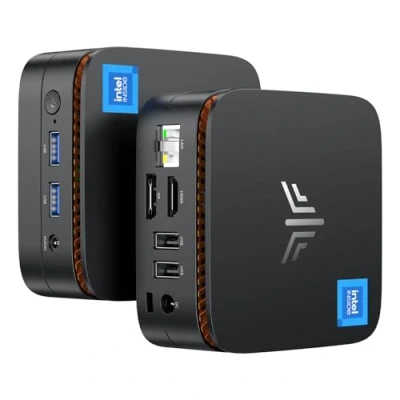 Image de NiPoGi Mini PC Ιntel Alder Lake N100 (jusqu&#039;à 3.4GHz) 16Go DDR4/512Go M.2 SSD,Ordinateur de Bureau, Tour 4K@60HZ HD Dual Display,WiFi 2.4G/5G, RJ45 Gigabit Ethernet, BT4.2,Ordinateur VESA Supporté
