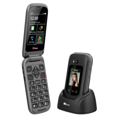 Image de TTfone TT970 Whatsapp 4G Écran Tactile pour Sénior Touches Grande Taille Téléphone Portable à Clapet avec Appareil Photo 8MP et Compatible Appareils Auditifs Bouton d’Appel d’Urgence