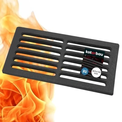 Image de KOTARBAU® Grille de cheminée en Fonte 30,7 x 15 cm pour Insert poele a Bois cheminee