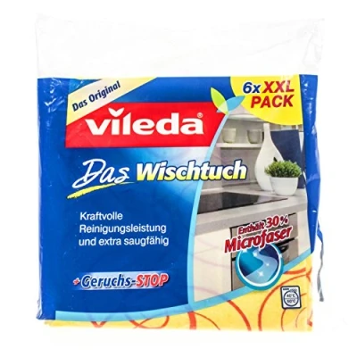 Image de Abierta Fina Vileda 116361 Pick Up Pores Lavette Multiusages Coton Multicolore 6 Pièces 13 x 3 cm