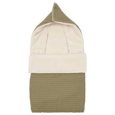 Image de Koeka Chancelière Bébé Pour Siège Auto D&#039;hiver Avec Capuche Oslo Coton Lavable Vert Universelle