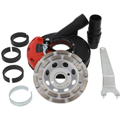 Image de PRODIAMANT Kit capot d&#039;aspiration avec brosses pour meuleuses d&#039;angle, y compris meule diamantée 125mm