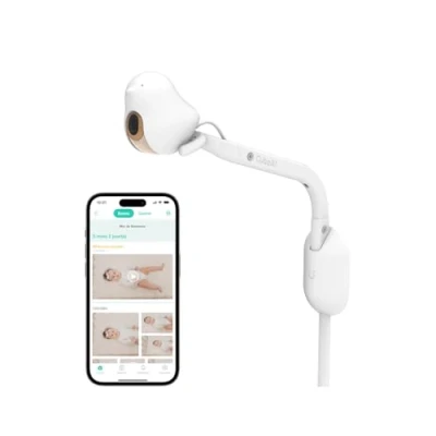 Image de Babyphone Intelligent CuboAi 3 Support Mural, caméra WiFi 2.5K QHD, Audio bidirectionnel, alertes température &amp; humidité, détection des Pleurs, Visage Couvert retournement, contrôle Via app