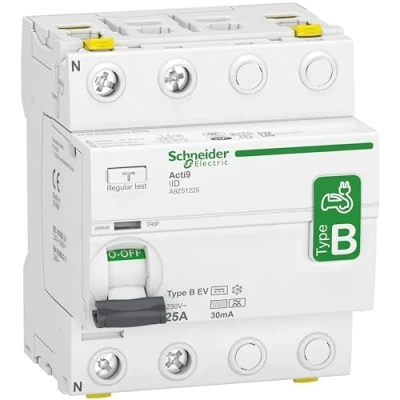 Image de Schneider Electric Acti9 iID interrupteur différentiel 2P 25A 30mA type B EV 230V A9Z51225