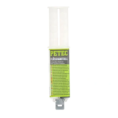 Image de PETEC 97425 Colle pour métaux 40C +120C Cartouche sans silicone, polissable, durcissant, revernissable, résistant à l&#039;huile 24 gris