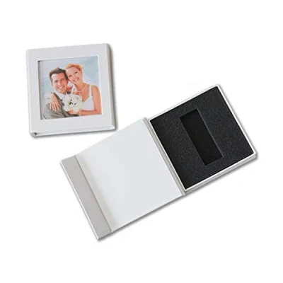 Image de Elegantdisk Boîtier USB avec fenêtre pour 1 clé Flash Drive Boîte de rangement Étui (Blanc)