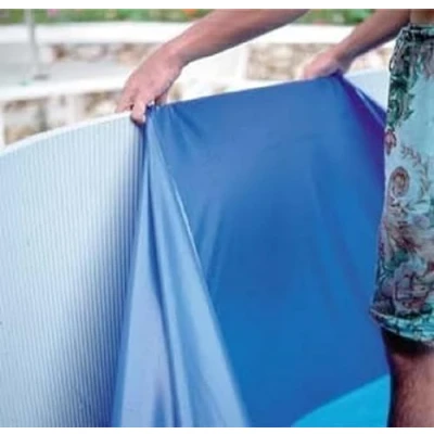 Image de GRE SP3550F Liner Uni Bleu pour Piscines Ronde Hors Sol de Dimensions 350 x 120 cm, avec Système Overlap