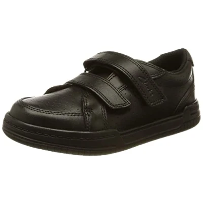 Image de Clarks Fawn Strap K Basket, Cuir Noir, 28 EU