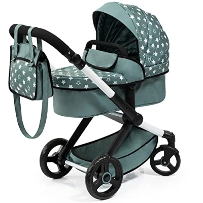 Image de Bayer Design 17058AA Landau pour poupée Xeo, Poussette Poupon, réglable en Hauteur, poignée réversible, Convertible, Sac