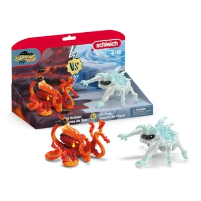 Image de schleich 70826 Pieuvre de Feu vs Insecte Glace, dès 7 ans, ELDRADOR CREATURES figurine, 31 x 16 18 cm